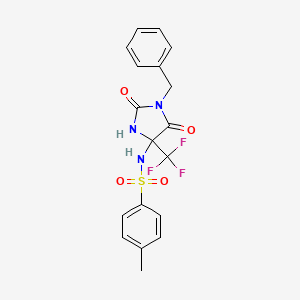 N-[1-Benzyl-2,5-dioxo-4-(trifluoromethyl)imidazolidin-4-YL]-4-methylbenzene-1-sulfonamide