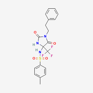 N-[2,5-dioxo-1-(2-phenylethyl)-4-(trifluoromethyl)-4-imidazolidinyl]-4-methylbenzenesulfonamide