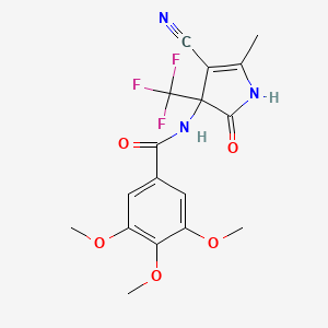 N-[4-cyano-5-methyl-2-oxo-3-(trifluoromethyl)-2,3-dihydro-1H-pyrrol-3-yl]-3,4,5-trimethoxybenzamide