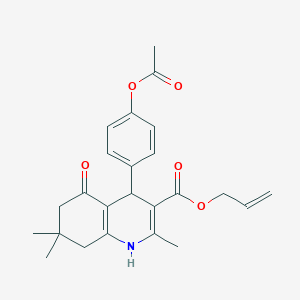molecular formula C24H27NO5 B414838 Allyl 4-[4-(acetyloxy)phenyl]-2,7,7-trimethyl-5-oxo-1,4,5,6,7,8-hexahydro-3-quinolinecarboxylate 