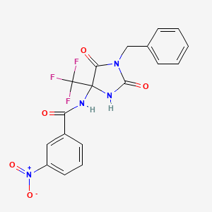 N-[1-benzyl-2,5-dioxo-4-(trifluoromethyl)imidazolidin-4-yl]-3-nitrobenzamide