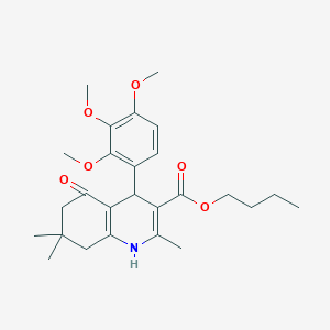 Butyl 2,7,7-trimethyl-5-oxo-4-(2,3,4-trimethoxyphenyl)-1,4,5,6,7,8-hexahydroquinoline-3-carboxylate
