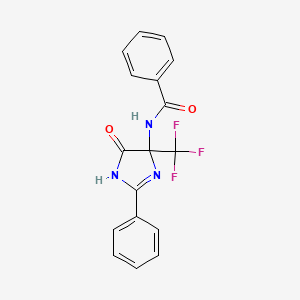 N-[5-oxo-2-phenyl-4-(trifluoromethyl)-4,5-dihydro-1H-imidazol-4-yl]benzamide