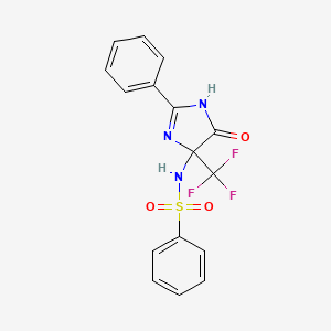 N-[5-oxo-2-phenyl-4-(trifluoromethyl)-4,5-dihydro-1H-imidazol-4-yl]benzenesulfonamide