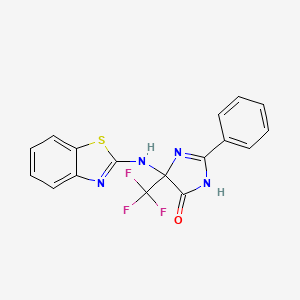 molecular formula C17H11F3N4OS B4148426 4-(1,3-benzothiazol-2-ylamino)-2-phenyl-4-(trifluoromethyl)-1H-imidazol-5-one 