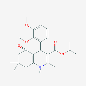 molecular formula C24H31NO5 B414843 Isopropyl 4-(2,3-dimethoxyphenyl)-2,7,7-trimethyl-5-oxo-1,4,5,6,7,8-hexahydro-3-quinolinecarboxylate 