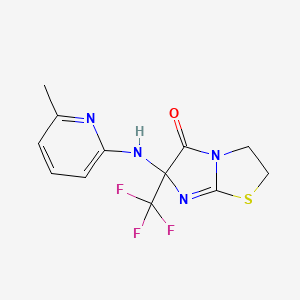 molecular formula C12H11F3N4OS B4148433 6-[(6-methyl-2-pyridinyl)amino]-6-(trifluoromethyl)-2,3-dihydroimidazo[2,1-b][1,3]thiazol-5(6H)-one 