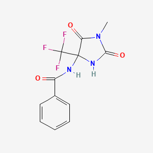 N-[1-methyl-2,5-dioxo-4-(trifluoromethyl)imidazolidin-4-yl]benzamide