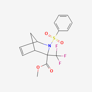 METHYL 2-(BENZENESULFONYL)-3-(TRIFLUOROMETHYL)-2-AZABICYCLO[2.2.1]HEPT-5-ENE-3-CARBOXYLATE