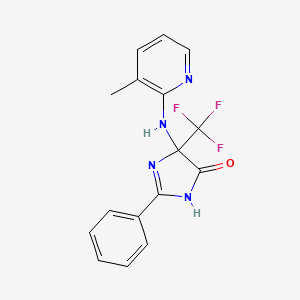 5-[(3-methylpyridin-2-yl)amino]-2-phenyl-5-(trifluoromethyl)-1,5-dihydro-4H-imidazol-4-one