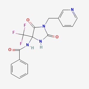 N-{2,5-DIOXO-1-[(PYRIDIN-3-YL)METHYL]-4-(TRIFLUOROMETHYL)IMIDAZOLIDIN-4-YL}BENZAMIDE