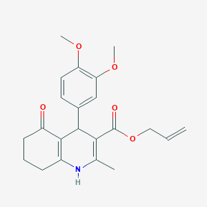 molecular formula C22H25NO5 B414848 Allyl 4-(3,4-dimethoxyphenyl)-2-methyl-5-oxo-1,4,5,6,7,8-hexahydro-3-quinolinecarboxylate 