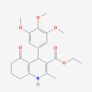Ethyl 2-methyl-5-oxo-4-(3,4,5-trimethoxyphenyl)-1,4,5,6,7,8-hexahydroquinoline-3-carboxylate