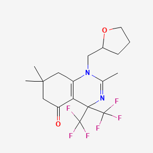 2,7,7-Trimethyl-1-(oxolan-2-ylmethyl)-4,4-bis(trifluoromethyl)-6,8-dihydroquinazolin-5-one