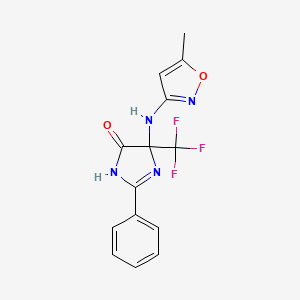 5-[(5-methyl-3-isoxazolyl)amino]-2-phenyl-5-(trifluoromethyl)-1,5-dihydro-4H-imidazol-4-one