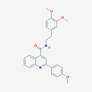 molecular formula C27H26N2O4 B414856 N-[2-(3,4-dimethoxyphenyl)ethyl]-2-(4-methoxyphenyl)quinoline-4-carboxamide CAS No. 352536-69-7