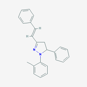 molecular formula C24H22N2 B414860 1-(2-methylphenyl)-5-phenyl-3-(2-phenylvinyl)-4,5-dihydro-1H-pyrazole 
