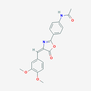 molecular formula C20H18N2O5 B414862 N-{4-[4-(3,4-dimethoxybenzylidene)-5-oxo-4,5-dihydro-1,3-oxazol-2-yl]phenyl}acetamide 