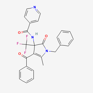 N-[4-BENZOYL-1-BENZYL-5-METHYL-2-OXO-3-(TRIFLUOROMETHYL)-2,3-DIHYDRO-1H-PYRROL-3-YL]PYRIDINE-4-CARBOXAMIDE