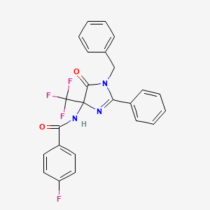 N-[1-benzyl-5-oxo-2-phenyl-4-(trifluoromethyl)-4,5-dihydro-1H-imidazol-4-yl]-4-fluorobenzamide