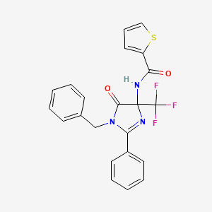 N-[1-benzyl-5-oxo-2-phenyl-4-(trifluoromethyl)-4,5-dihydro-1H-imidazol-4-yl]thiophene-2-carboxamide