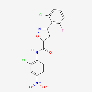 3-(2-chloro-6-fluorophenyl)-N-(2-chloro-4-nitrophenyl)-4,5-dihydro-5-isoxazolecarboxamide