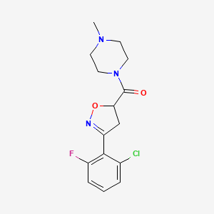 1-{[3-(2-chloro-6-fluorophenyl)-4,5-dihydro-5-isoxazolyl]carbonyl}-4-methylpiperazine