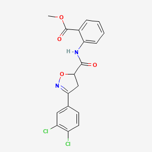 methyl 2-({[3-(3,4-dichlorophenyl)-4,5-dihydro-5-isoxazolyl]carbonyl}amino)benzoate