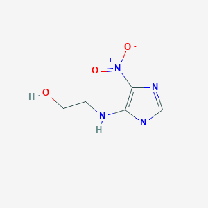 molecular formula C6H10N4O3 B414868 2-[(3-Methyl-5-nitroimidazol-4-yl)amino]ethanol CAS No. 65020-24-8
