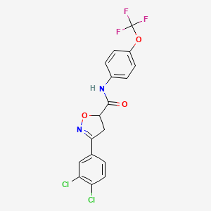 3-(3,4-dichlorophenyl)-N-[4-(trifluoromethoxy)phenyl]-4,5-dihydro-1,2-oxazole-5-carboxamide