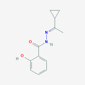 molecular formula C12H14N2O2 B414869 N'-(1-cyclopropylethylidene)-2-hydroxybenzohydrazide 