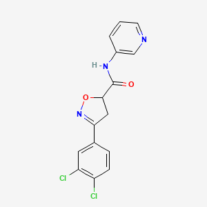 3-(3,4-DICHLOROPHENYL)-N~5~-(3-PYRIDYL)-4,5-DIHYDRO-5-ISOXAZOLECARBOXAMIDE