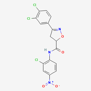 N~5~-(2-CHLORO-4-NITROPHENYL)-3-(3,4-DICHLOROPHENYL)-4,5-DIHYDRO-5-ISOXAZOLECARBOXAMIDE