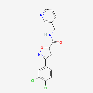 3-(3,4-DICHLOROPHENYL)-N~5~-(3-PYRIDYLMETHYL)-4,5-DIHYDRO-5-ISOXAZOLECARBOXAMIDE