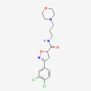 3-(3,4-DICHLOROPHENYL)-N~5~-(3-MORPHOLINOPROPYL)-4,5-DIHYDRO-5-ISOXAZOLECARBOXAMIDE