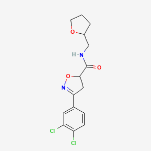 3-(3,4-dichlorophenyl)-N-(tetrahydro-2-furanylmethyl)-4,5-dihydro-5-isoxazolecarboxamide