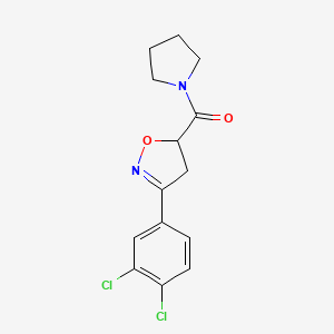 3-(3,4-dichlorophenyl)-5-(1-pyrrolidinylcarbonyl)-4,5-dihydroisoxazole