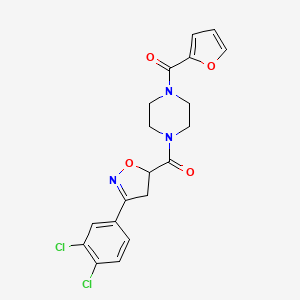 [3-(3,4-DICHLOROPHENYL)-4,5-DIHYDRO-5-ISOXAZOLYL][4-(2-FURYLCARBONYL)PIPERAZINO]METHANONE