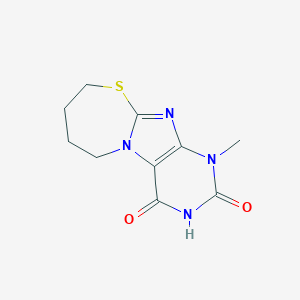 molecular formula C10H12N4O2S B414873 1-Methyl-6,7,8,9-tetrahydropurino[8,7-b][1,3]thiazepine-2,4-dione CAS No. 178452-73-8