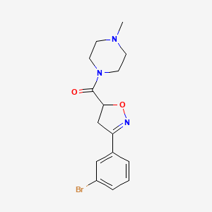 1-{[3-(3-bromophenyl)-4,5-dihydro-5-isoxazolyl]carbonyl}-4-methylpiperazine