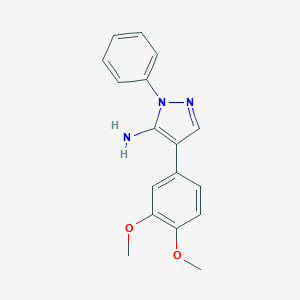 molecular formula C17H17N3O2 B414875 4-(3,4-dimethoxyphenyl)-1-phenyl-1H-pyrazol-5-amine CAS No. 301353-90-2