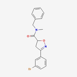 N-benzyl-3-(3-bromophenyl)-N-methyl-4,5-dihydro-5-isoxazolecarboxamide