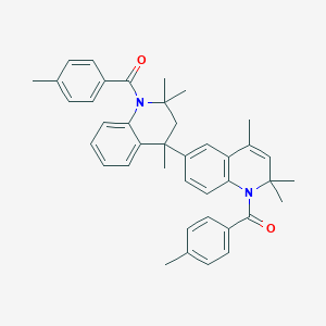 molecular formula C40H42N2O2 B414877 (4-methylphenyl)-[2,2,4-trimethyl-6-[2,2,4-trimethyl-1-(4-methylbenzoyl)-3H-quinolin-4-yl]quinolin-1-yl]methanone 