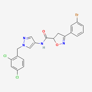 3-(3-bromophenyl)-N-[1-(2,4-dichlorobenzyl)-1H-pyrazol-4-yl]-4,5-dihydro-5-isoxazolecarboxamide