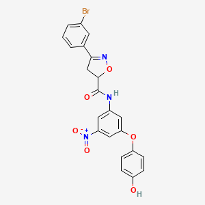 3-(3-bromophenyl)-N-[3-(4-hydroxyphenoxy)-5-nitrophenyl]-4,5-dihydro-5-isoxazolecarboxamide