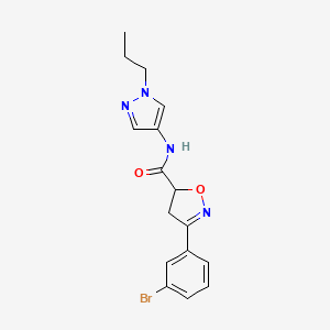 3-(3-bromophenyl)-N-(1-propyl-1H-pyrazol-4-yl)-4,5-dihydro-5-isoxazolecarboxamide