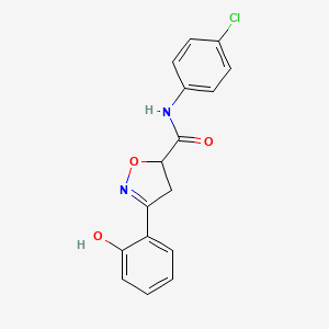 N-(4-chlorophenyl)-3-(2-hydroxyphenyl)-4,5-dihydro-5-isoxazolecarboxamide