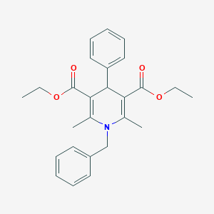molecular formula C26H29NO4 B414881 Diethyl 1-benzyl-2,6-dimethyl-4-phenyl-1,4-dihydro-3,5-pyridinedicarboxylate 
