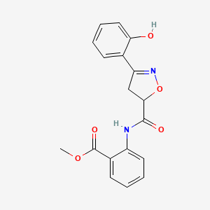 methyl 2-({[3-(2-hydroxyphenyl)-4,5-dihydro-5-isoxazolyl]carbonyl}amino)benzoate