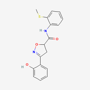 3-(2-hydroxyphenyl)-N-[2-(methylthio)phenyl]-4,5-dihydro-5-isoxazolecarboxamide